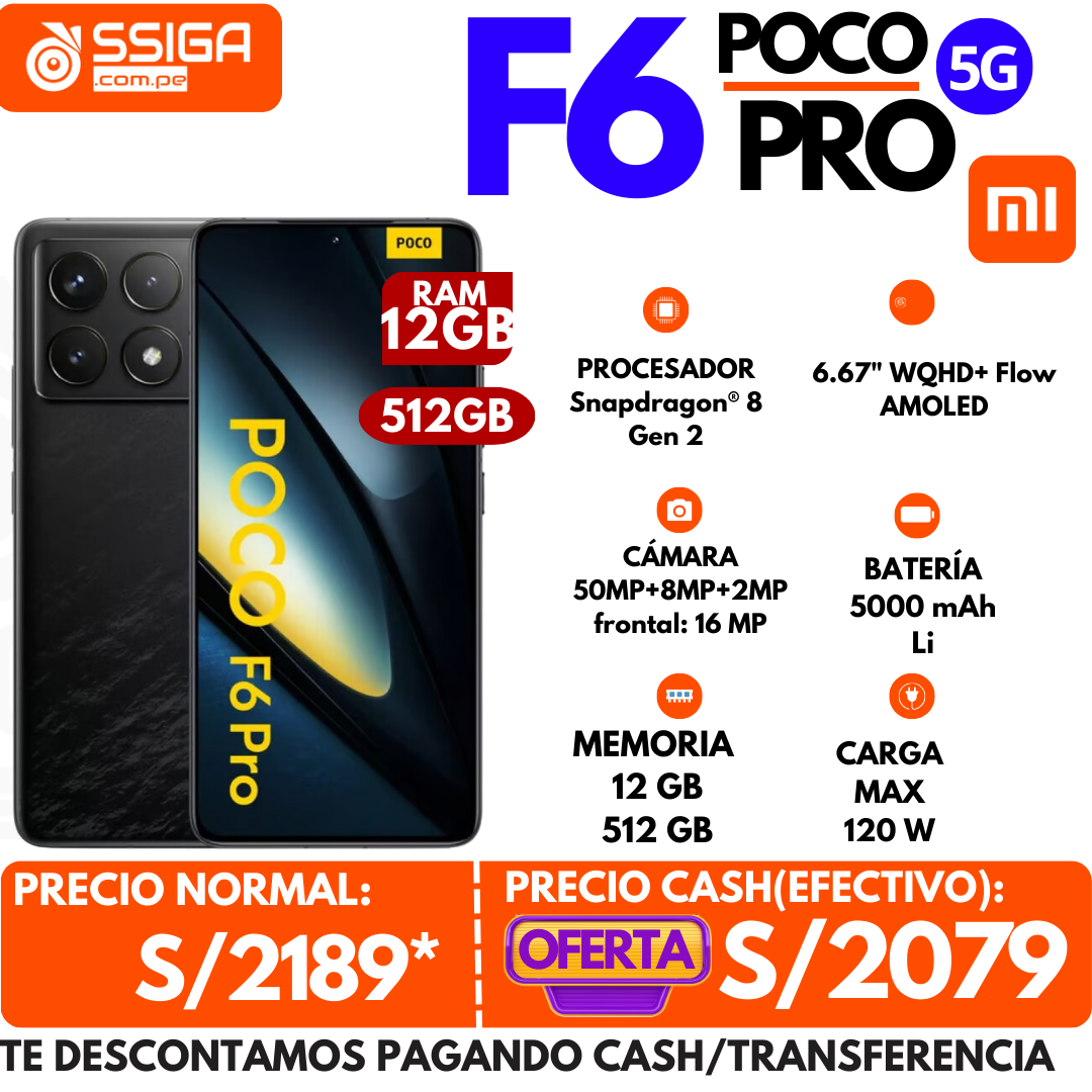 Poco F6 Pro 12+512GB Negro