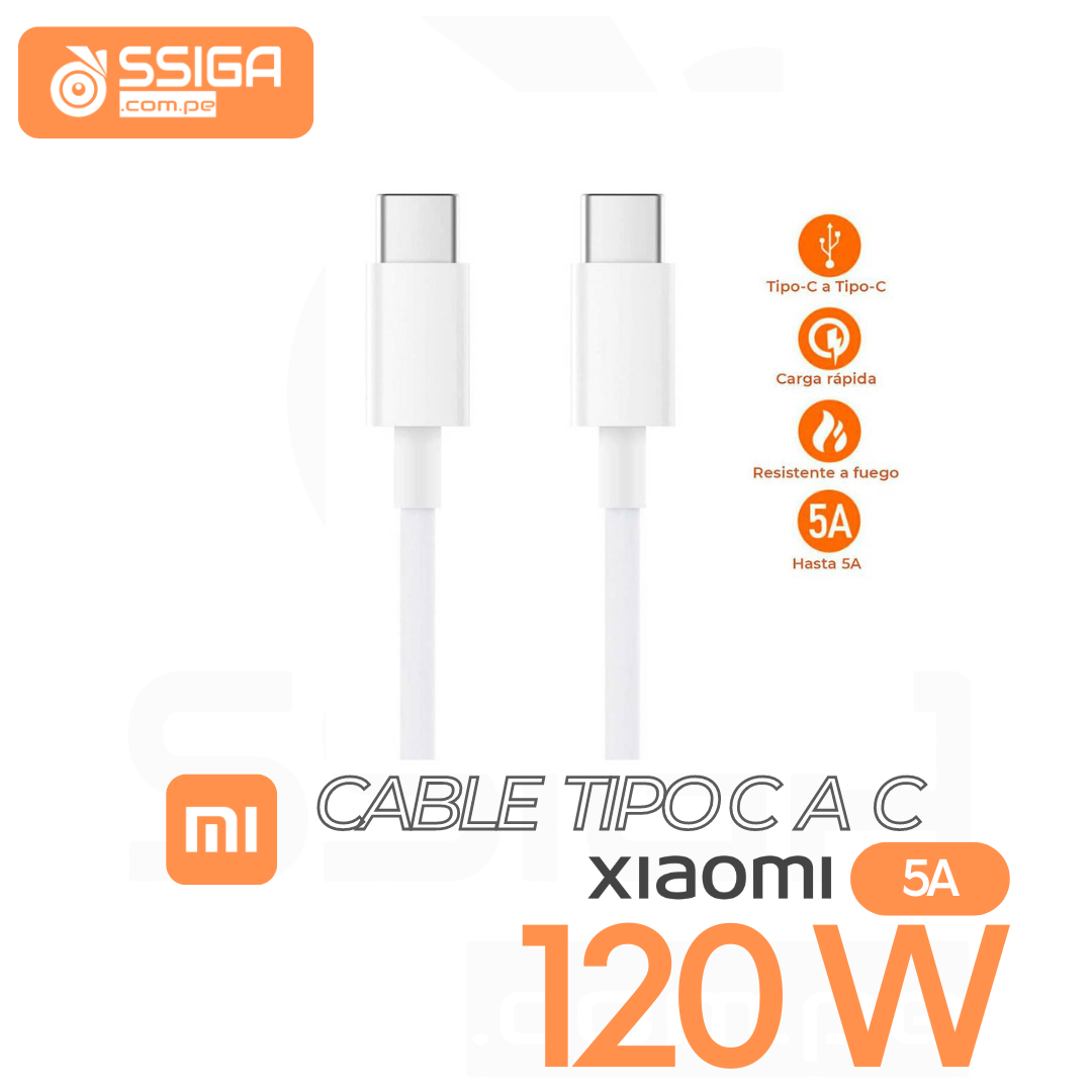 Mi Cable HiperCarga C A Tipo C 150cm Blanco