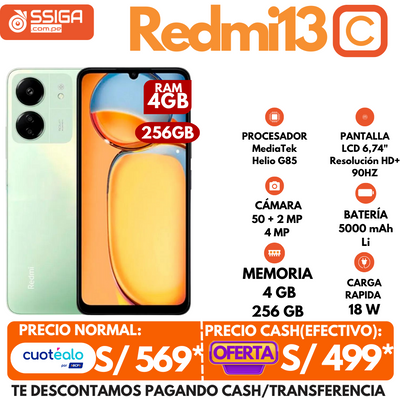 Redmi 13C 4GB +256GB Verde