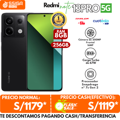 Redmi Note 13 Pro 5G 8+256GB Negro