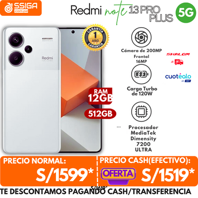 Redmi Note 13 Pro Plus 5G 12Gb+512Gb  Blanco