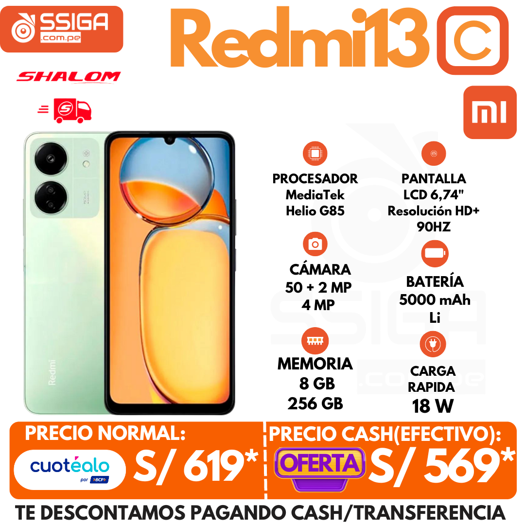 Redmi 13C 8GB +256GB Verde