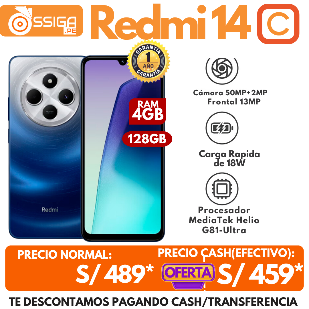 Redmi 14C 8GB +256GB Azul