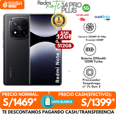 Redmi Note 14 Pro Plus 12+512GB Negro