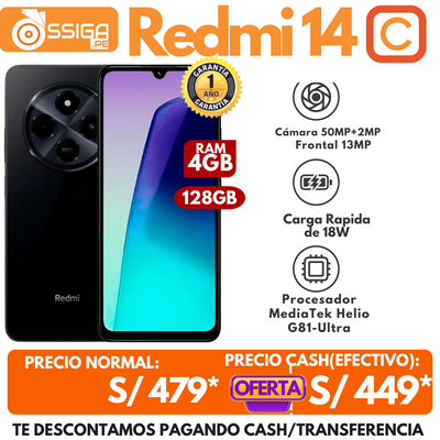 Redmi 14C 4GB +128GB Negro