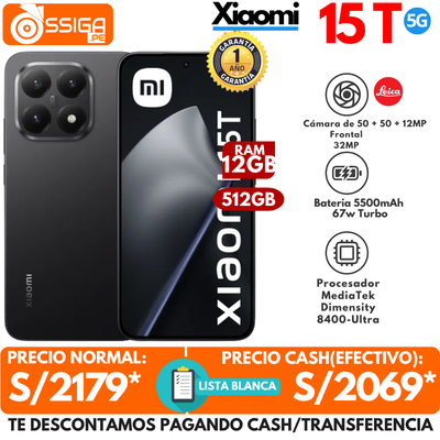 Xiaomi 15T 12Gb + 512Gb Negro