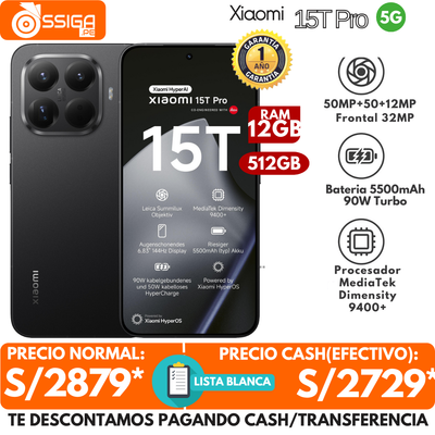 Xiaomi 15T Pro 12Gb + 512Gb Negro