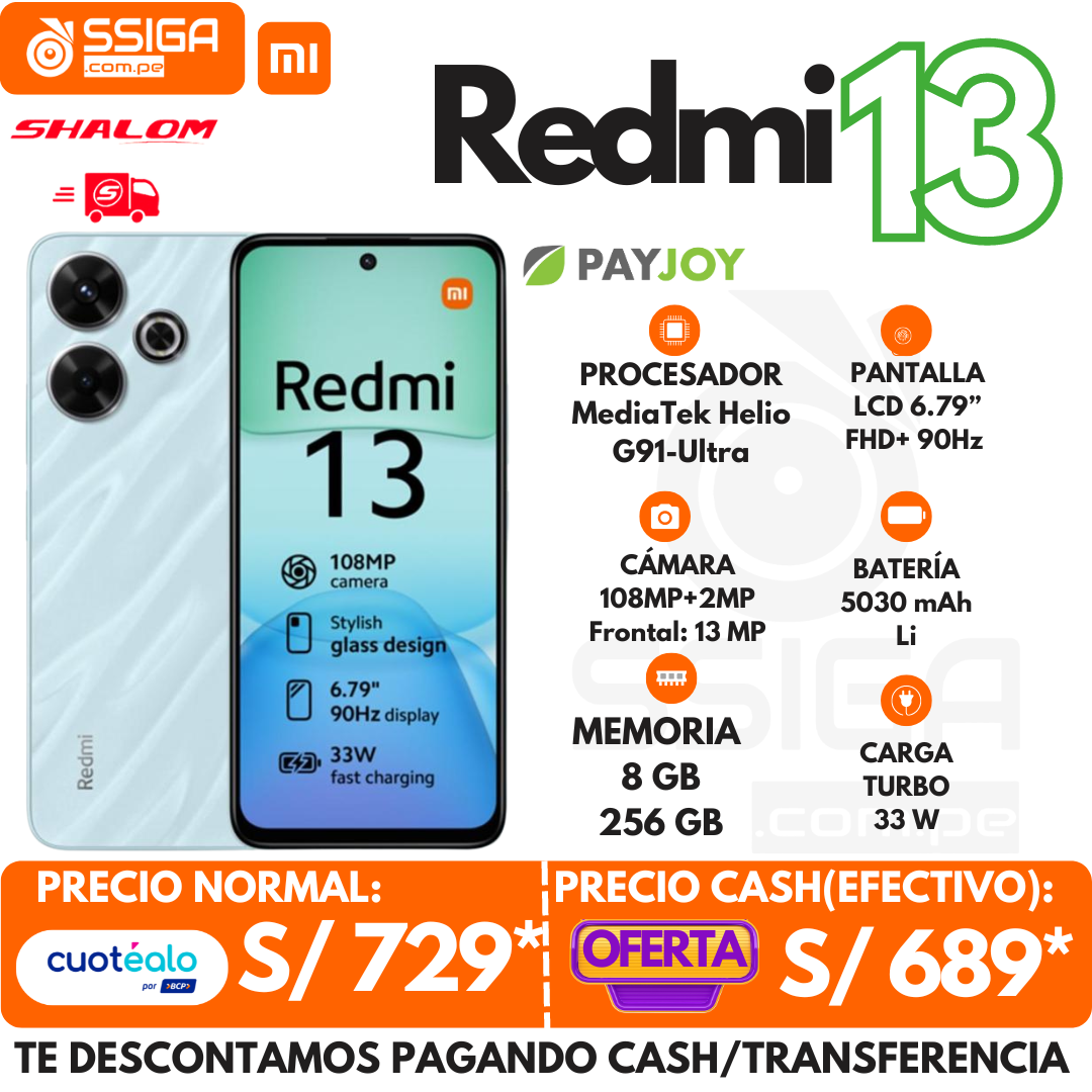 Redmi 13 4G 8+256GB Azul