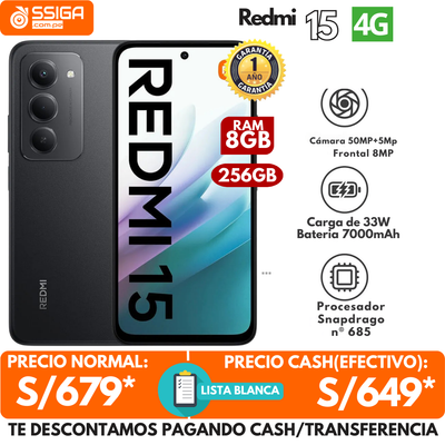 Redmi 15 4G 8GB+256GB Negro