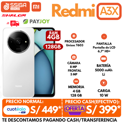 Redmi A3X 4G 4+128GB Blanco