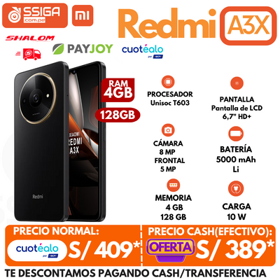 Redmi A3X 4G 4+128GB Negro