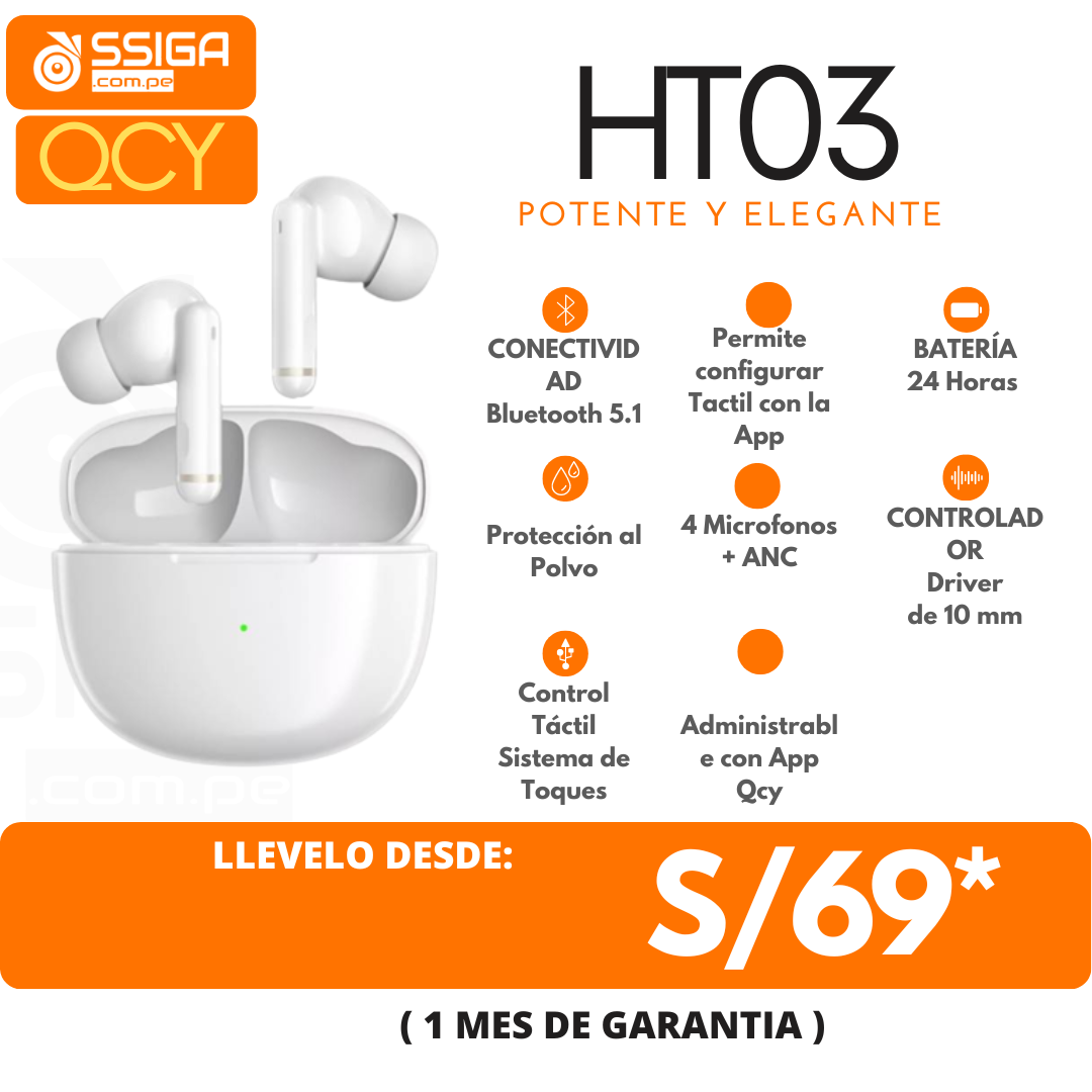 Qcy HT03 Blanco