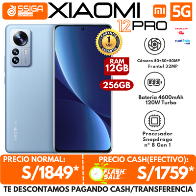 Xiaomi 12 PRO 5G 12Gb+256Gb Azul