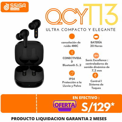 Auricular Qcy T13 Negro