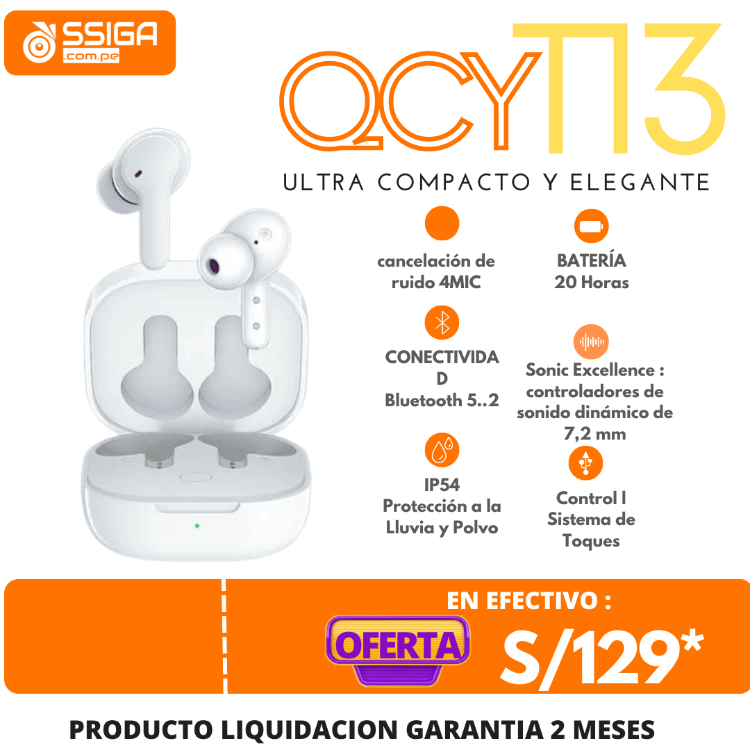 Qcy T13 Blanco