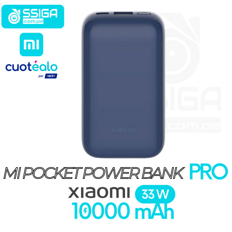 Mi Power Bank 33W 10000mAh Pocket Edition Pro Azul