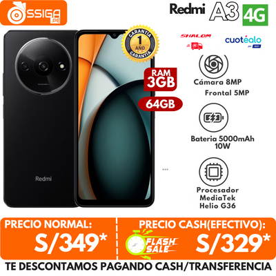 Redmi A3 3GB +64GB Negro