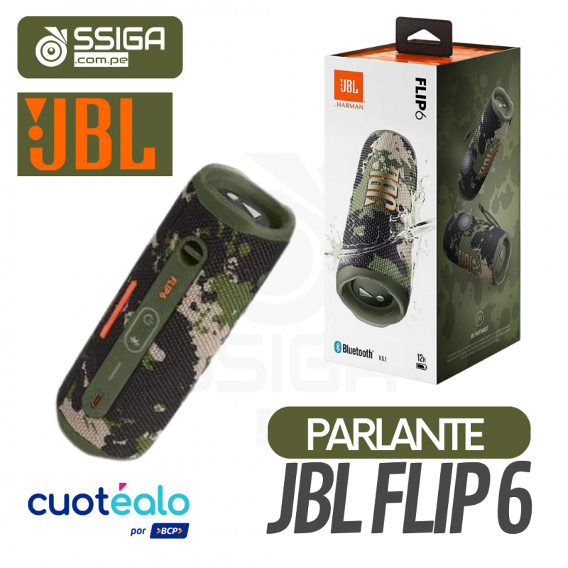 Parlante Jbl Flip 6 camuflado