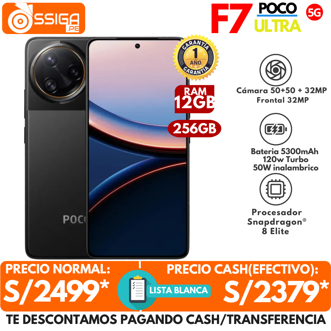 Pocophone F7 Ultra 12Gb + 256Gb Negro