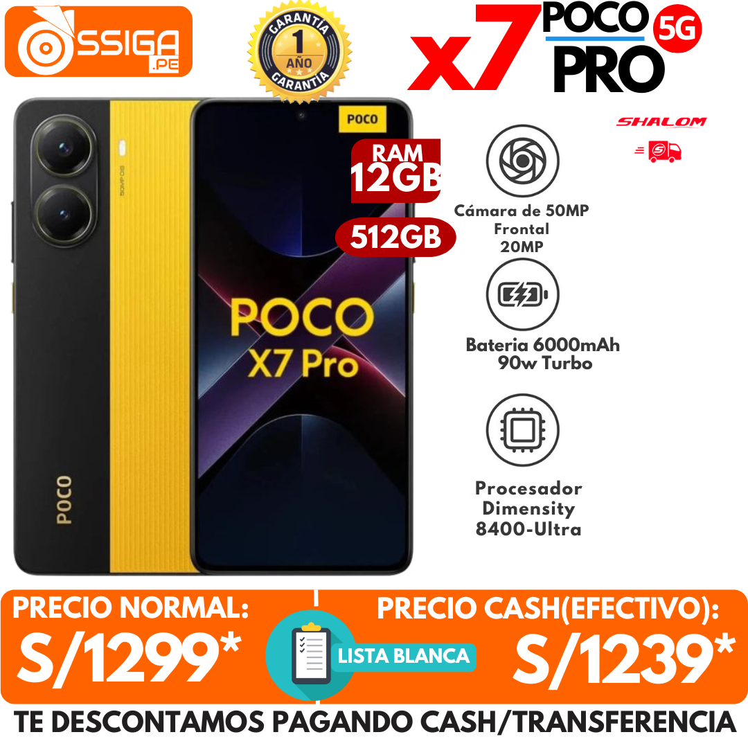 Poco X7 Pro 12+512 GB Amarillo