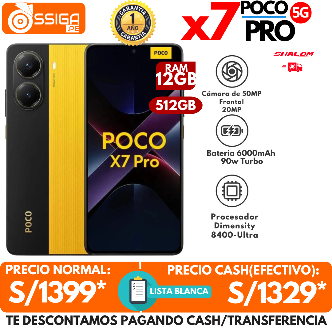 Poco X7 Pro 12+512 GB Amarillo
