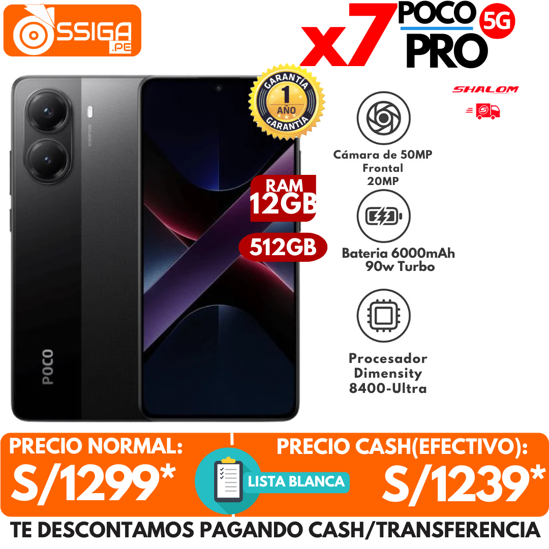 Poco X7 Pro 12+512GB Negro