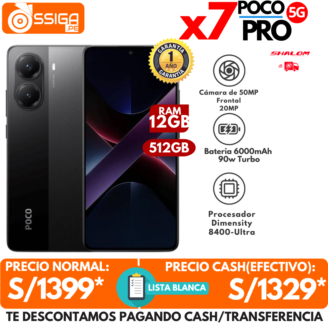 Poco X7 Pro 12+512GB Negro