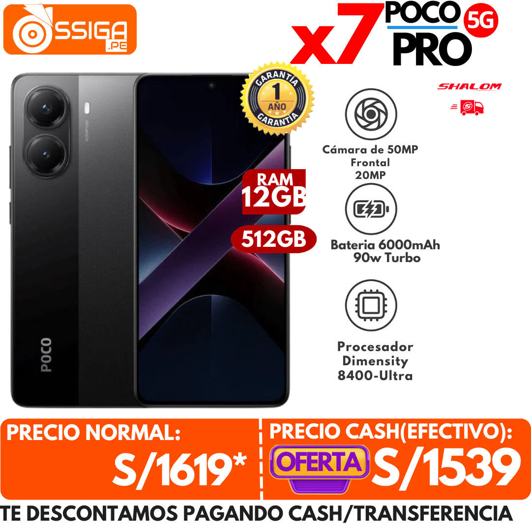 Poco X7 Pro 12+512GB Negro