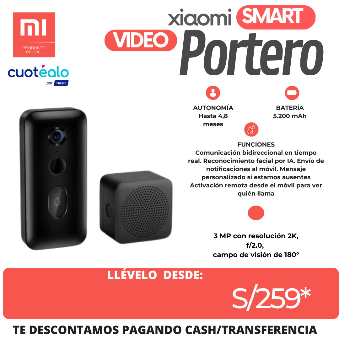 Xiaomi Video Portero Negro