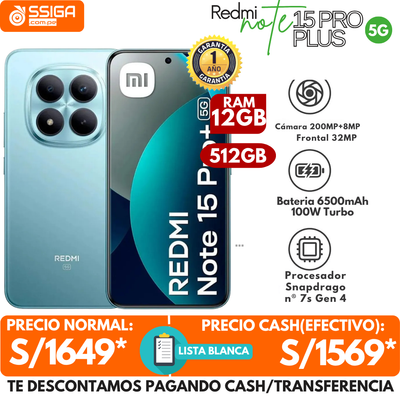Redmi Note 15 Pro Plus 5G  12+512GB Azul