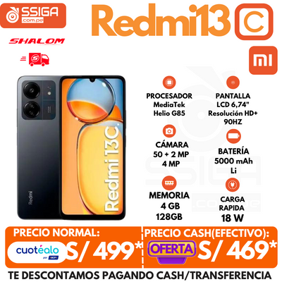 Redmi 13C 4GB +128GB Negro