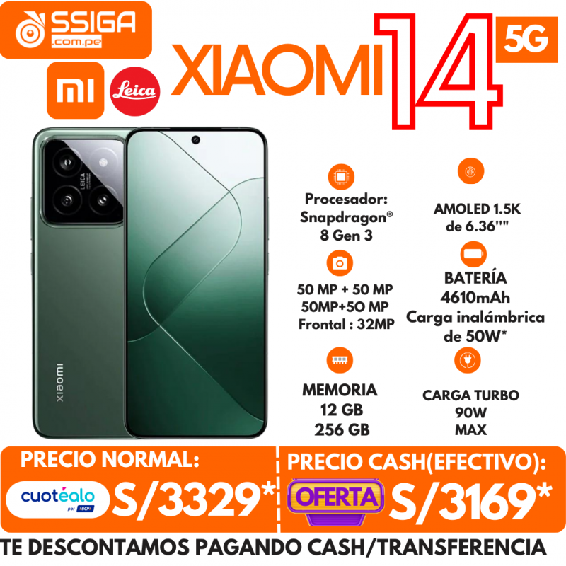 Xiaomi 14  12Gb + 256Gb Negro