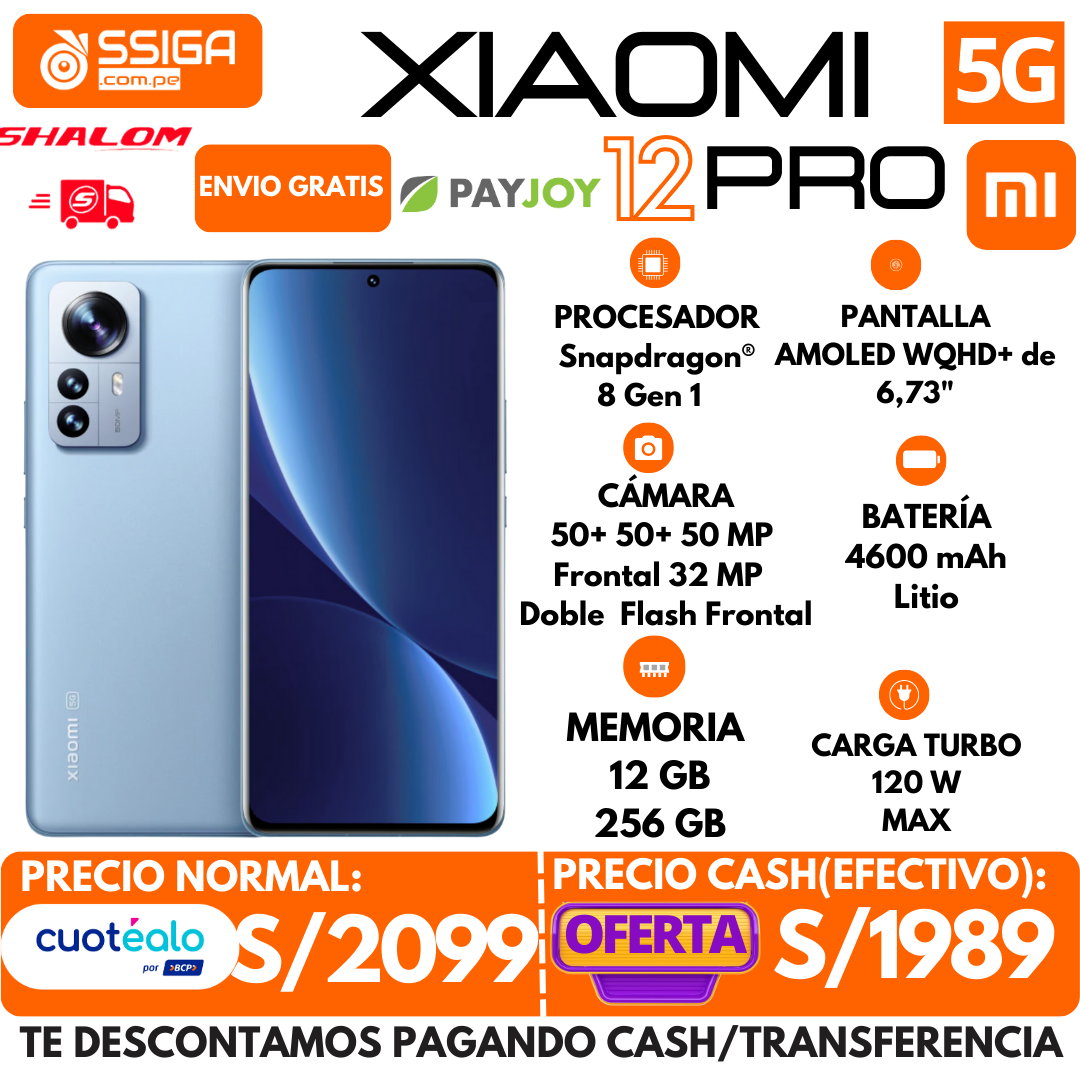 Xiaomi 12 PRO 5G 12Gb+256Gb Azul