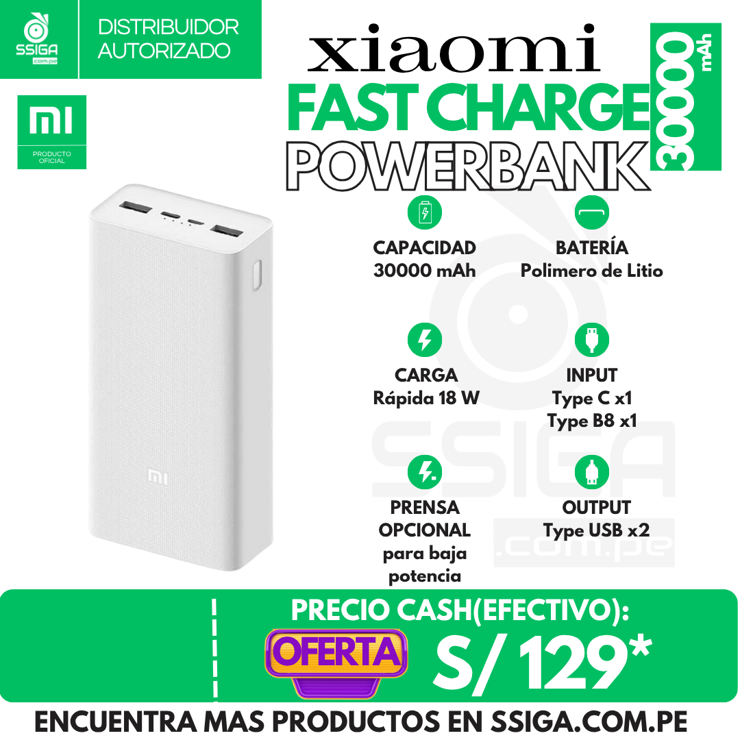 Xiaomi Power Bank 30000mAh 18W